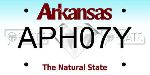APH07Y Arkansas License Plate