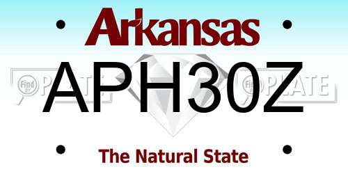 APH30Z Arkansas License Plate