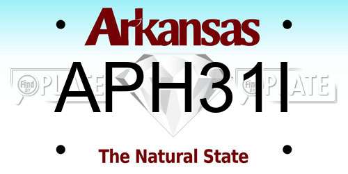 APH31I Arkansas License Plate