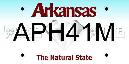 APH41M Arkansas License Plate