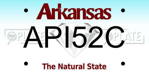 API52C Arkansas License Plate