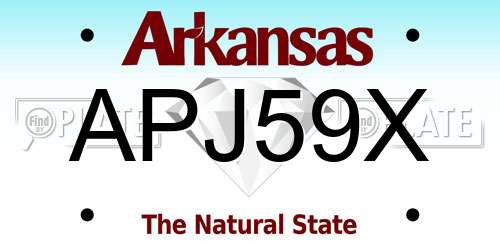 APJ59X Arkansas License Plate