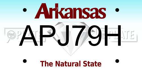 APJ79H Arkansas License Plate