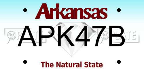 APK47B Arkansas License Plate