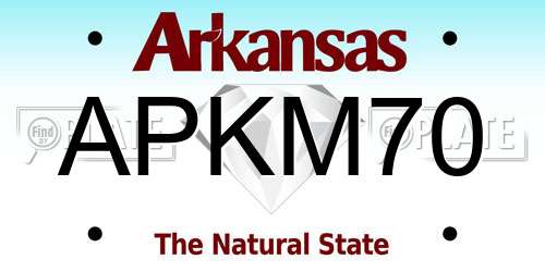 APKM70 Arkansas License Plate