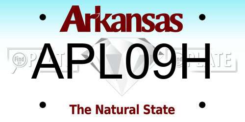 APL09H Arkansas License Plate