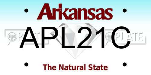 APL21C Arkansas License Plate