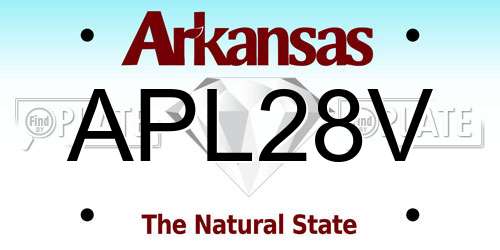 APL28V Arkansas License Plate