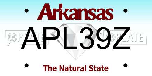 APL39Z Arkansas License Plate