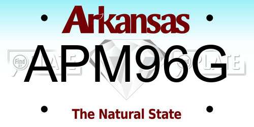 APM96G Arkansas License Plate