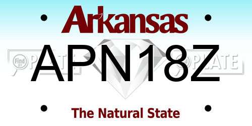 APN18Z Arkansas License Plate