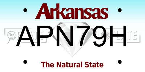 APN79H Arkansas License Plate
