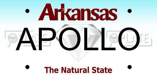 APOLLO Arkansas License Plate