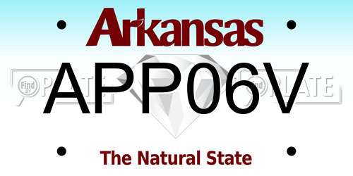APP06V Arkansas License Plate