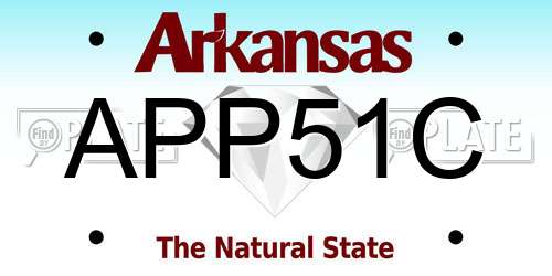 APP51C Arkansas License Plate