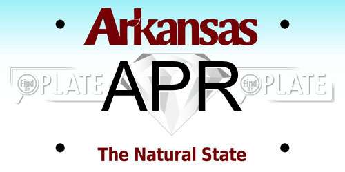 APR Arkansas License Plate