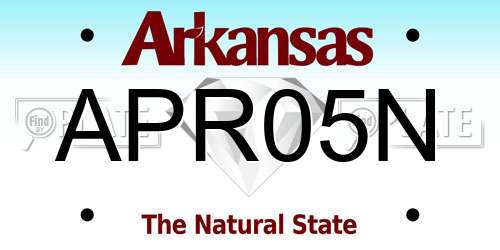 APR05N Arkansas License Plate