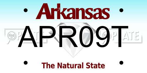 APR09T Arkansas License Plate