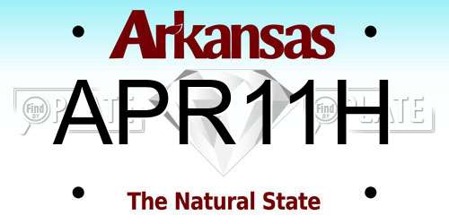 APR11H Arkansas License Plate