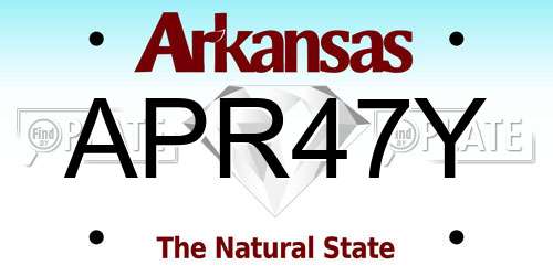 APR47Y Arkansas License Plate