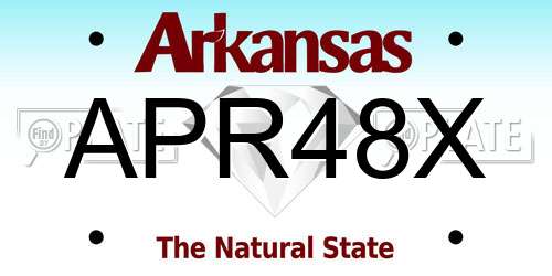APR48X Arkansas License Plate
