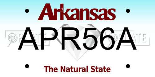 APR56A Arkansas License Plate