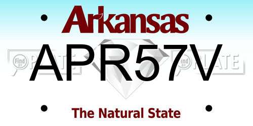 APR57V Arkansas License Plate