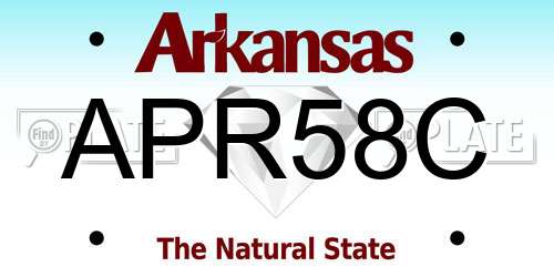 APR58C Arkansas License Plate