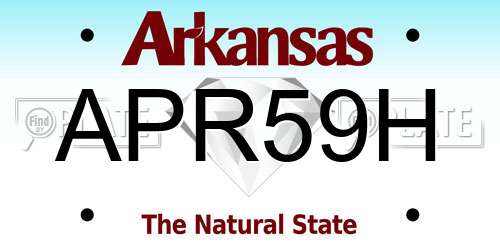 APR59H Arkansas License Plate
