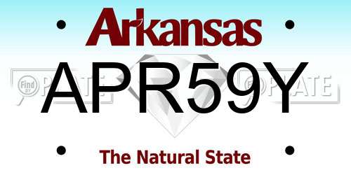 APR59Y Arkansas License Plate