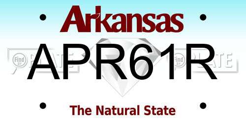 APR61R Arkansas License Plate