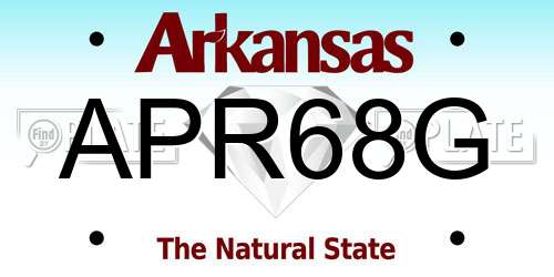 APR68G Arkansas License Plate
