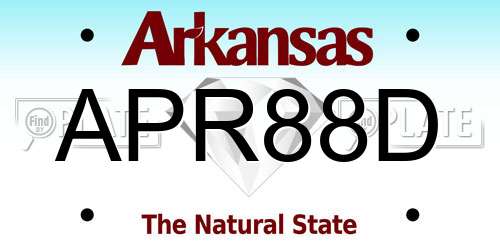 APR88D Arkansas License Plate