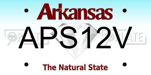 APS12V Arkansas License Plate