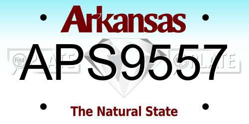 APS9557 Arkansas License Plate