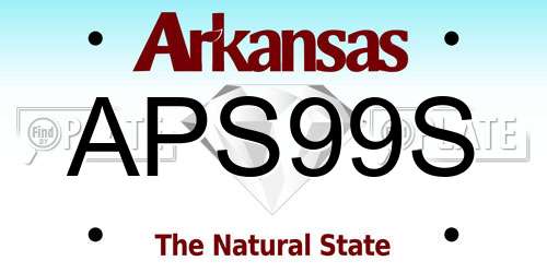 APS99S Arkansas License Plate