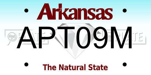 APT09M Arkansas License Plate