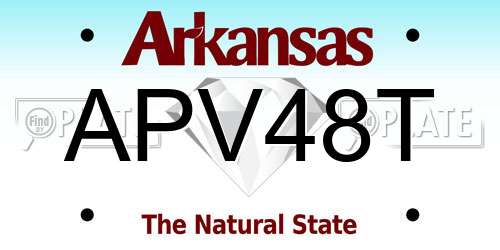 APV48T Arkansas License Plate