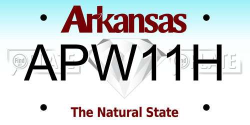 APW11H Arkansas License Plate