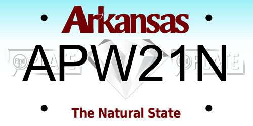 APW21N Arkansas License Plate
