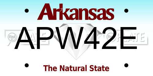 APW42E Arkansas License Plate