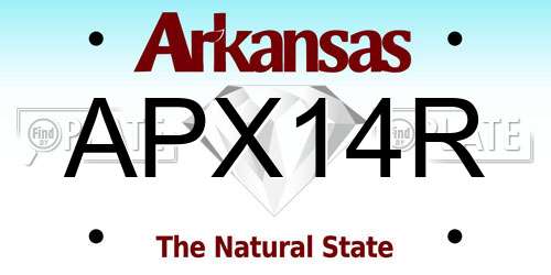 APX14R Arkansas License Plate