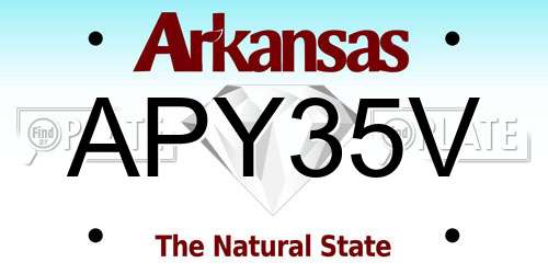APY35V Arkansas License Plate
