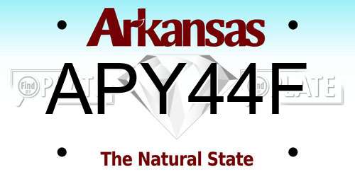 APY44F Arkansas License Plate