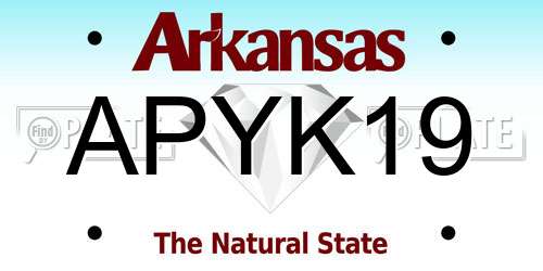 APYK19 Arkansas License Plate