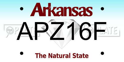 APZ16F Arkansas License Plate