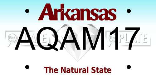 AQAM17 Arkansas License Plate