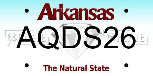 AQDS26 Arkansas License Plate