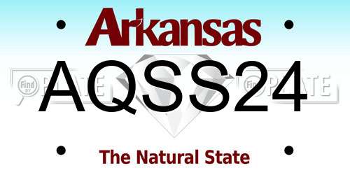 AQSS24 Arkansas License Plate