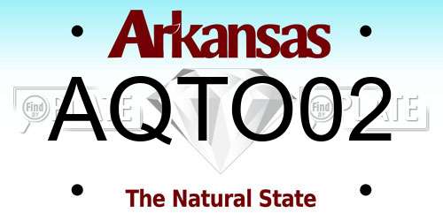 AQTO02 Arkansas License Plate